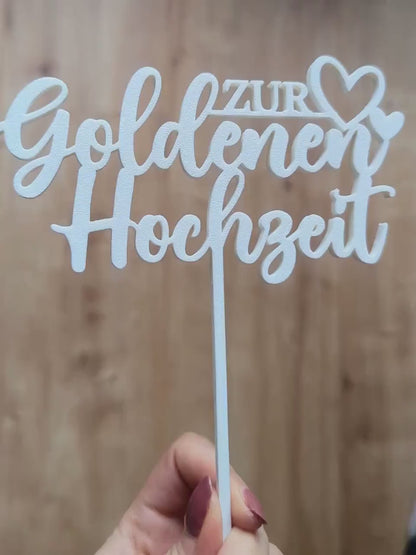Cake Topper Goldene Hochzeit 50 Jahre Ehe
