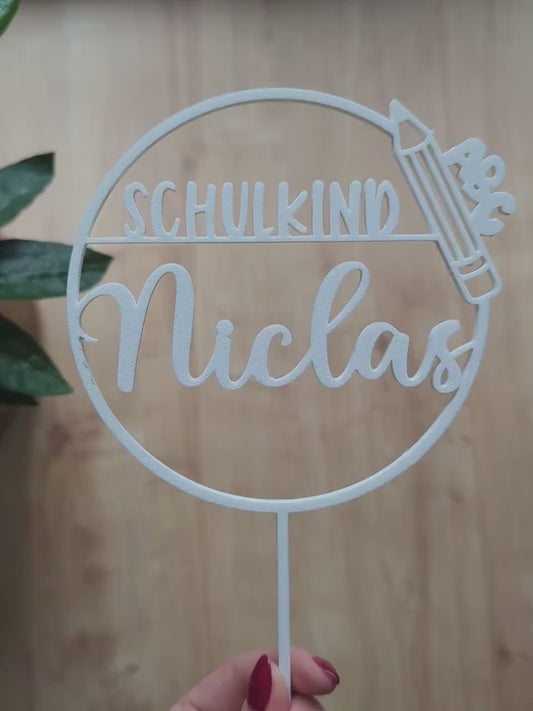 Cake Topper Einschulung personalisiert mit Name
