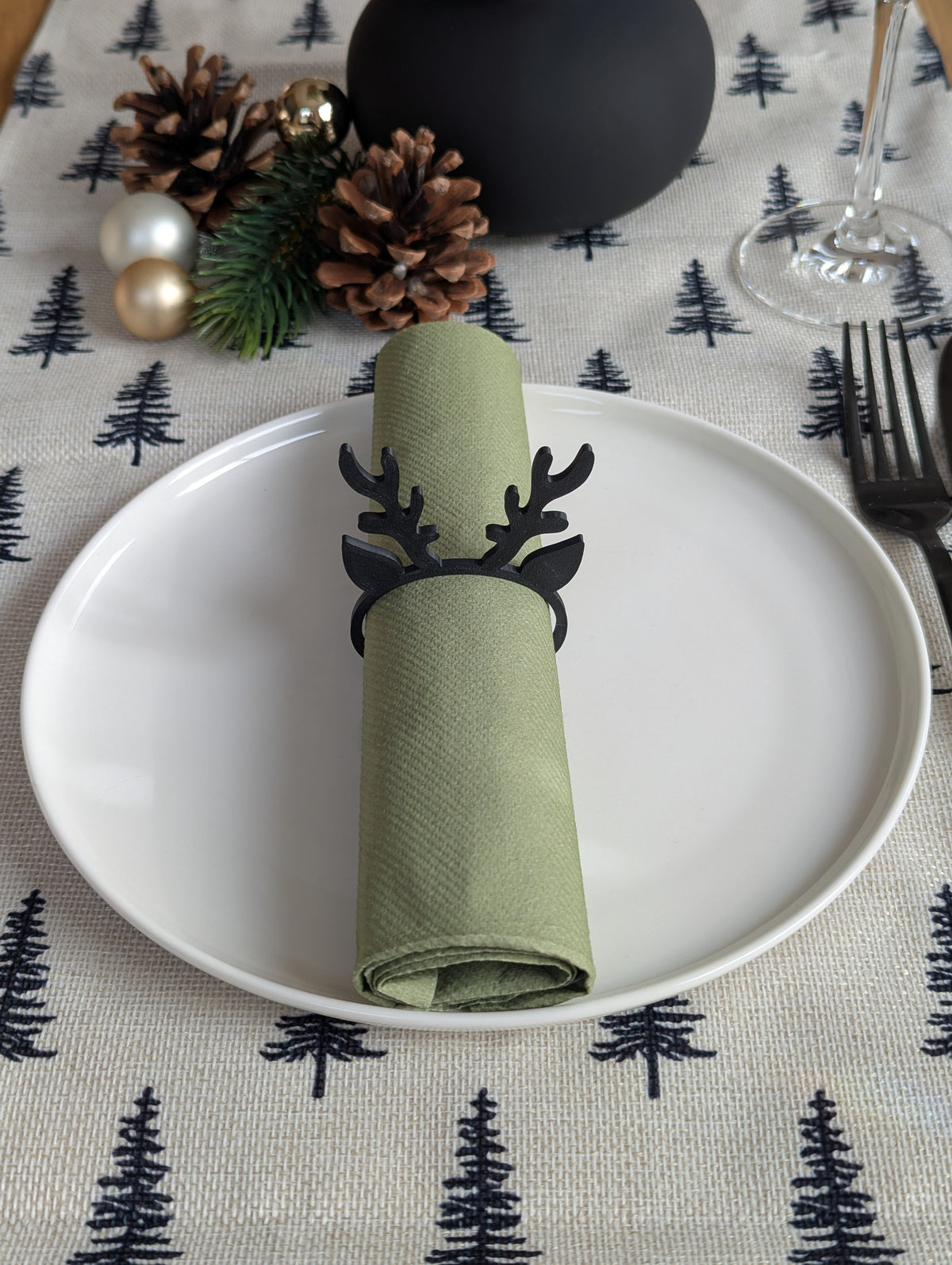 Serviettenring Weihnachten Rentier, Serviettenhalter Rudolph