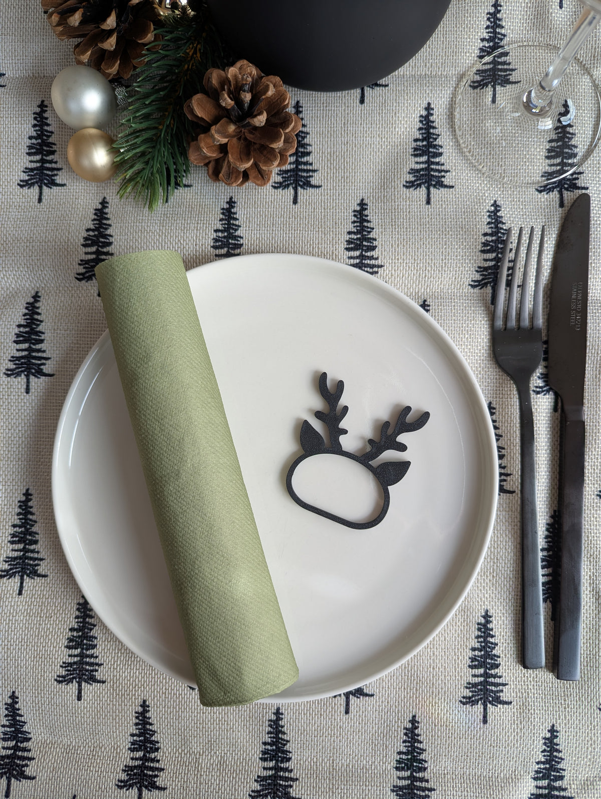 Serviettenring Weihnachten Rentier, Serviettenhalter Rudolph