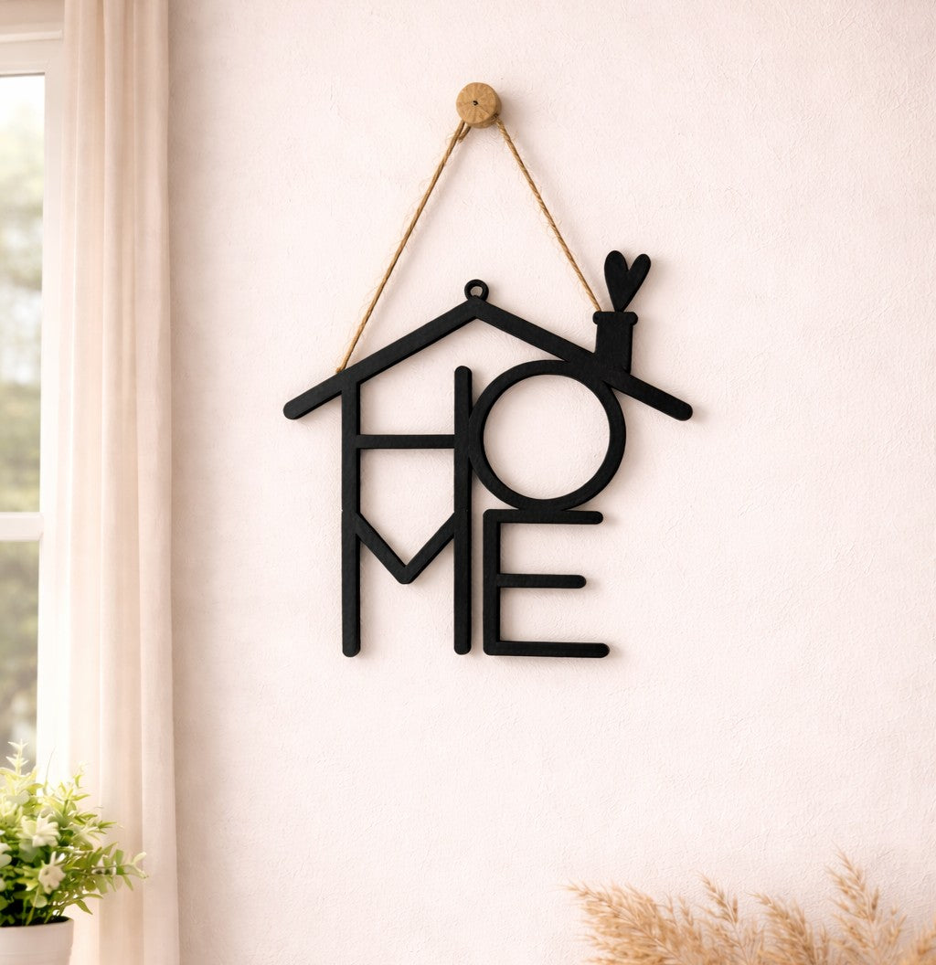 Türschild HOME Modern als Haus